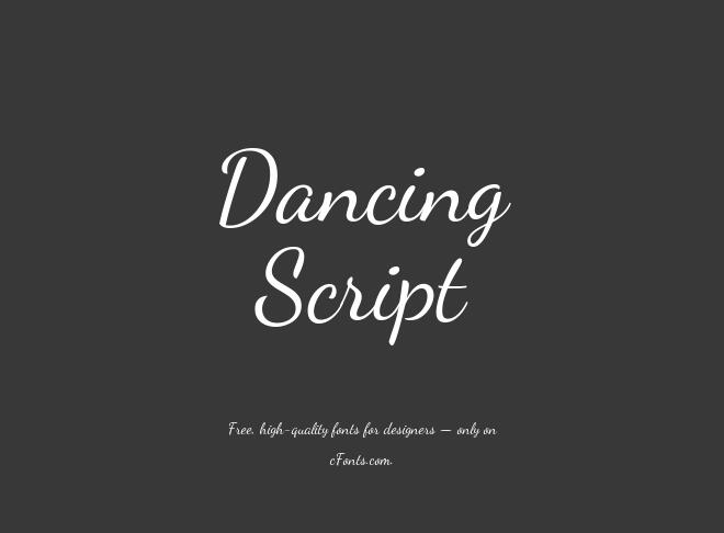 Dancing Script Font