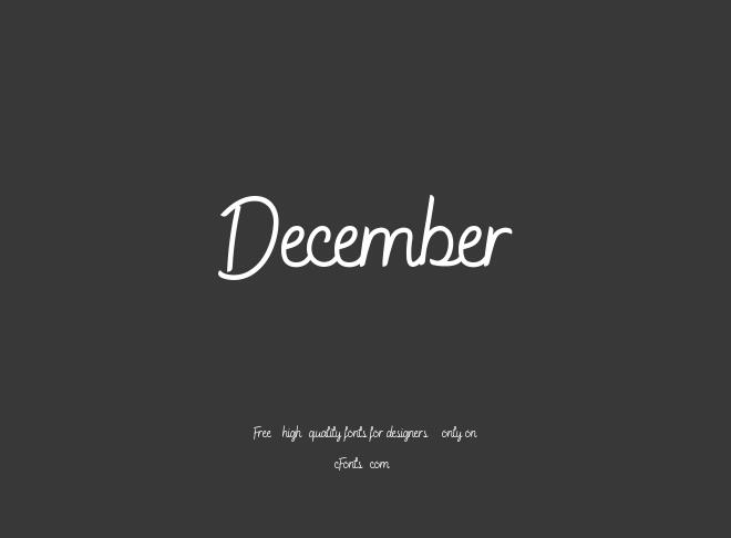 December Font