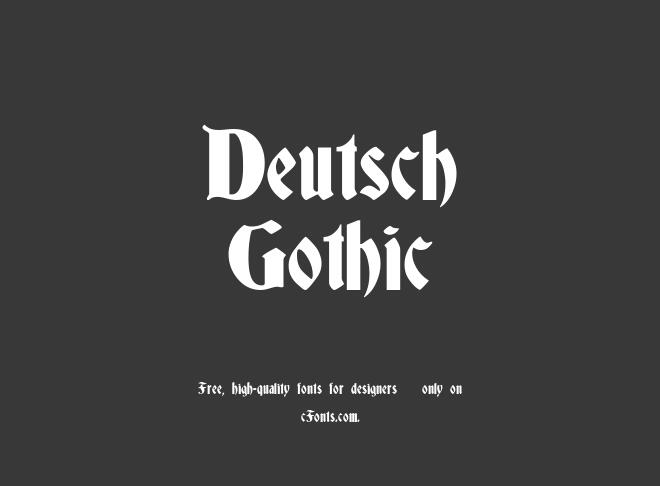 Deutsch Gothic Font