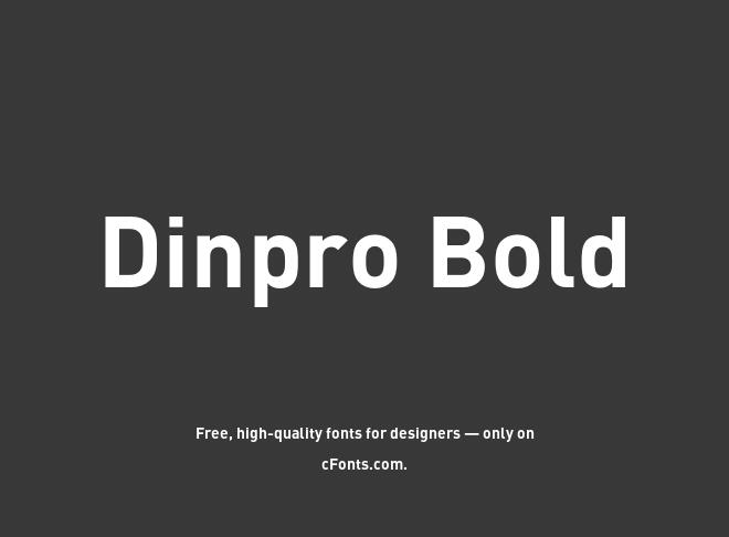 Dinpro Bold Font