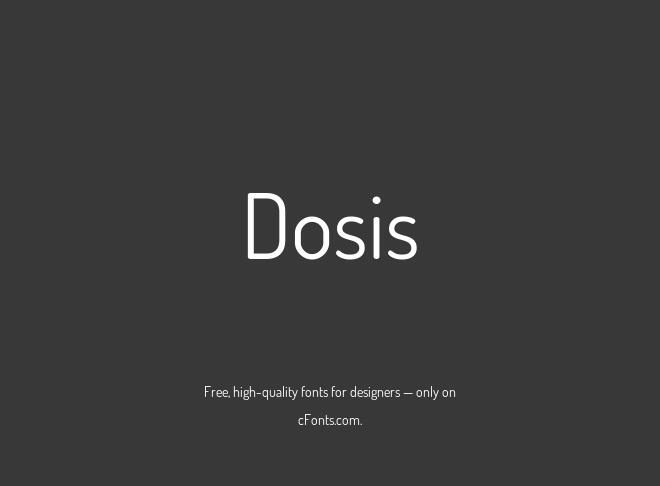 Dosis Font
