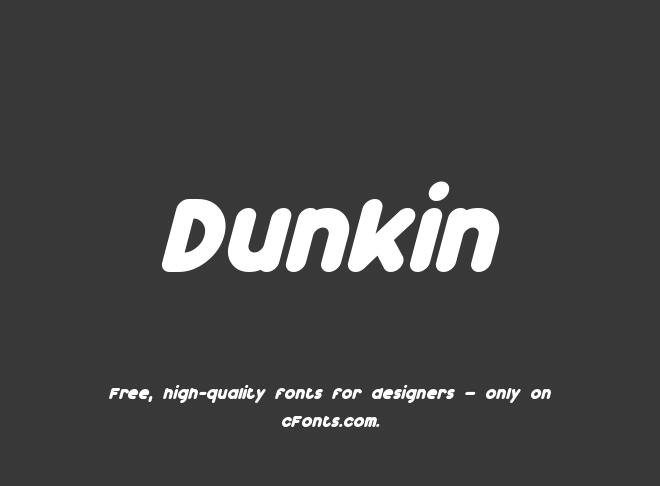 Dunkin Font