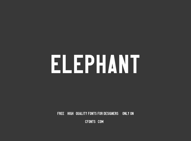 Elephant Font