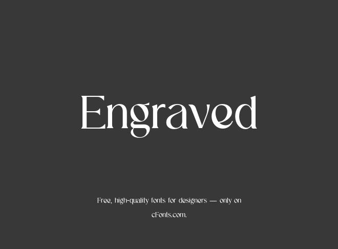 Engraved Font