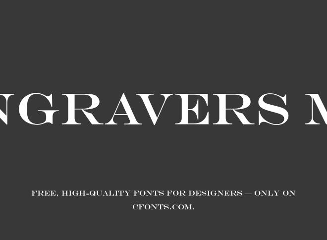 Engravers Mt Font