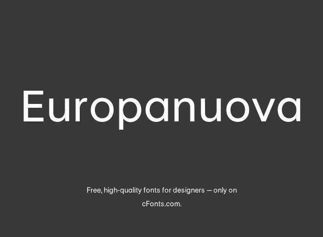 Europanuova Font