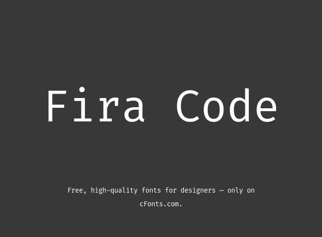 Fira Code Font