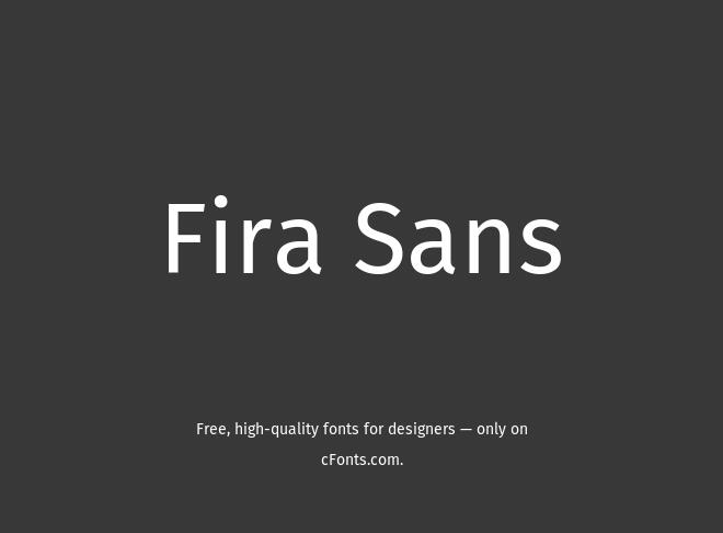 Fira Sans Font