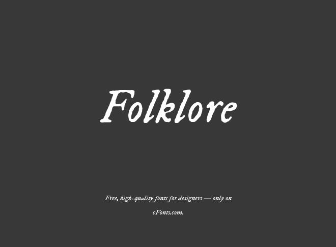 Folklore Font