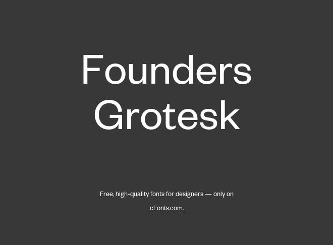 Founders Grotesk Font