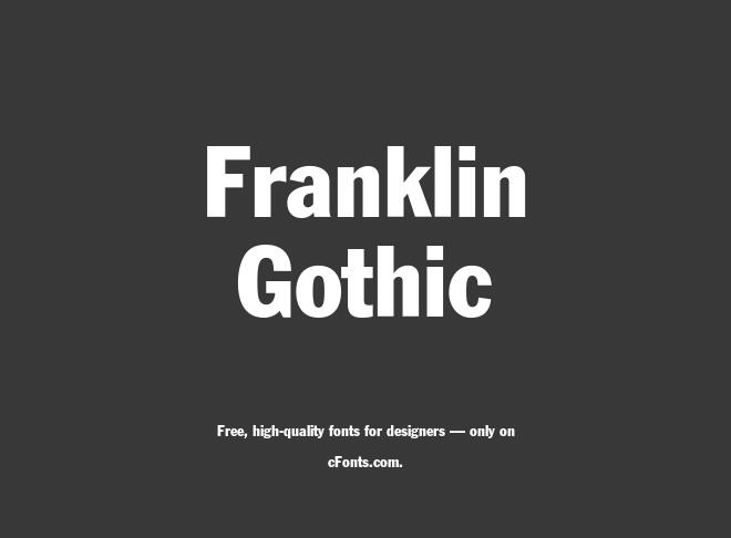 Franklin Gothic Font