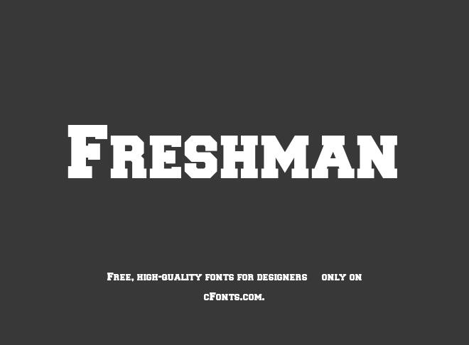 Freshman Font