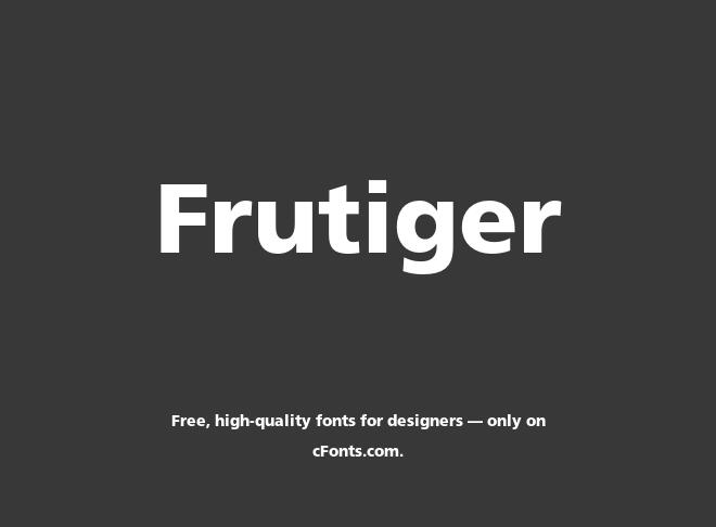 Frutiger Font