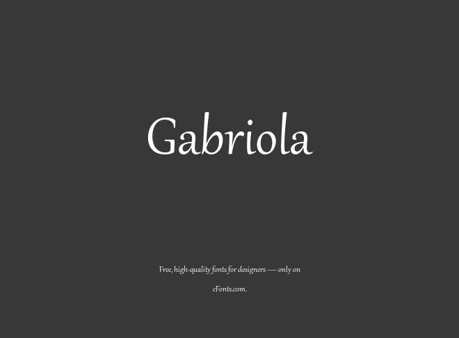 Gabriola Font