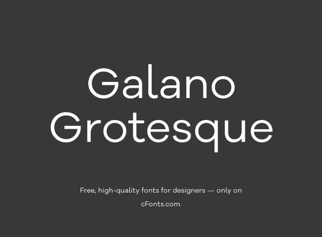Galano Grotesque Font