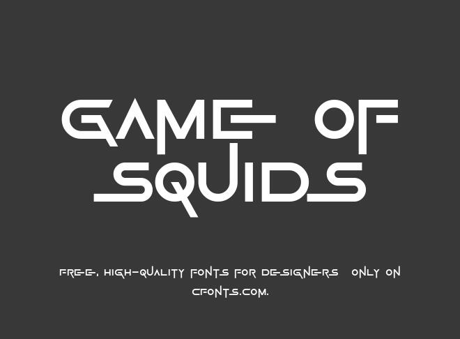 Game Of Squids Font