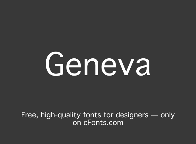 Geneva Font