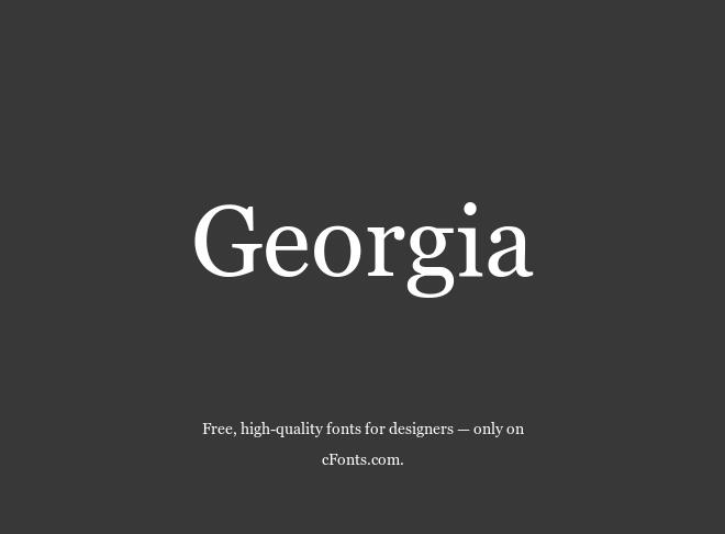 Georgia Font