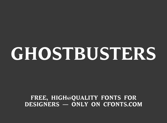 Ghostbusters Font