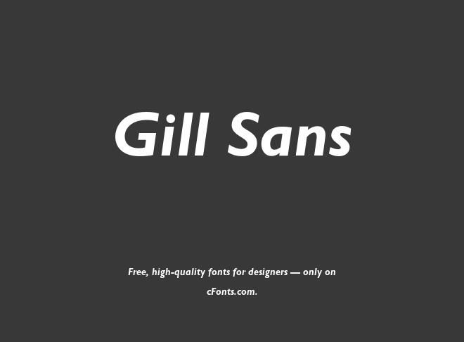 Gill Sans Font