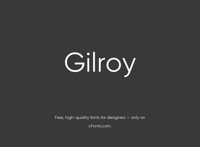 Gilroy Font