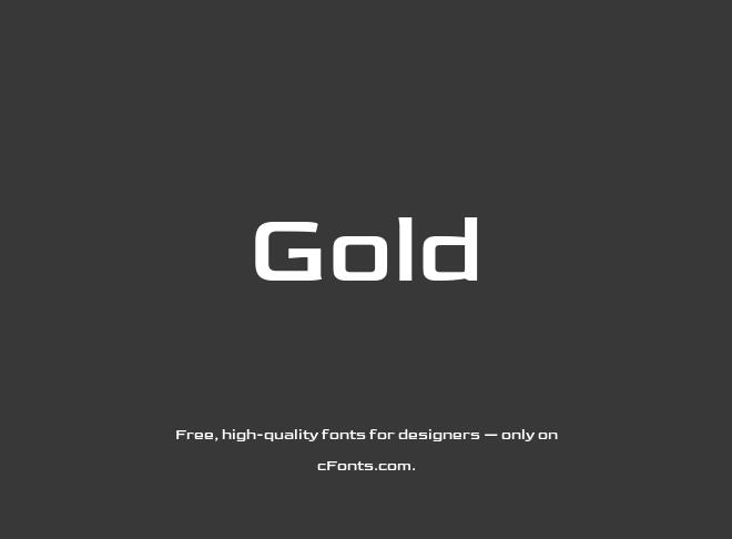 Gold Font