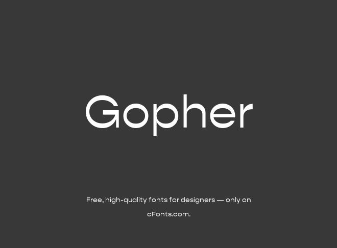 Gopher Font Family