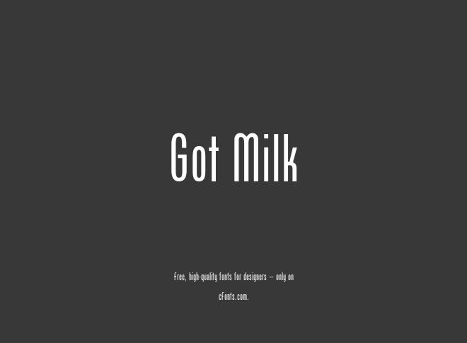 Got Milk Font