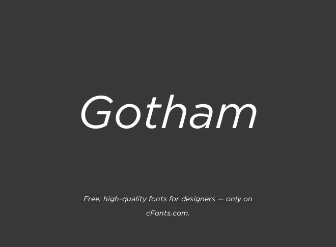 Gotham Font