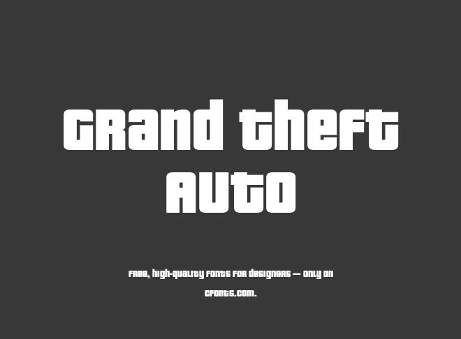 Grand Theft Auto Font
