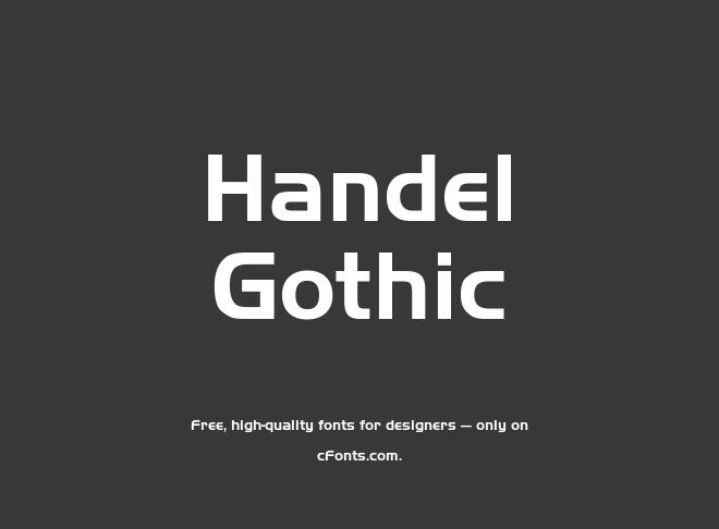Handel Gothic Font
