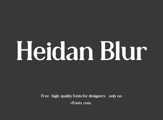 Heidan Blur Font