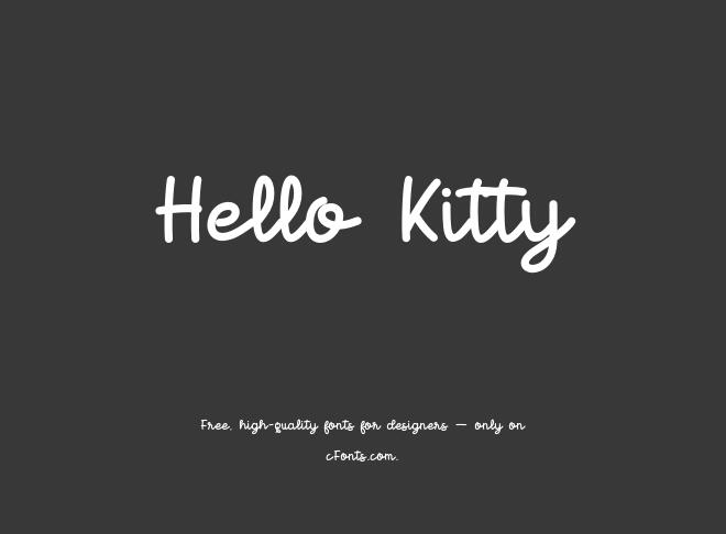 Hello Kitty Font