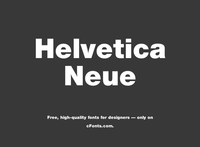 Helvetica Neue Font