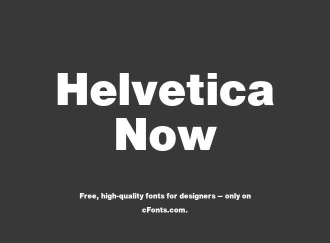 Helvetica Now Font