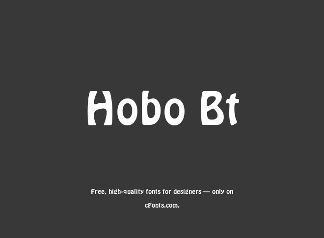 Hobo Bt Font
