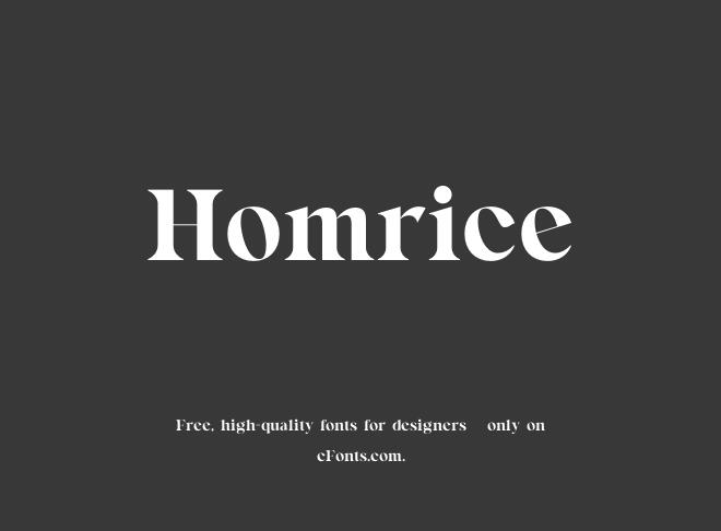 Homrice Font