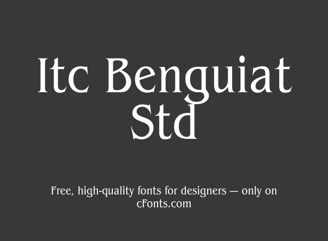 Itc Benguiat Std Font