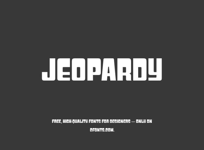Jeopardy Font