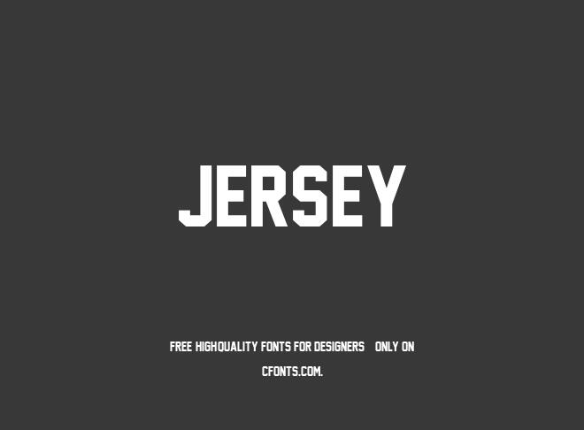 Jersey Font