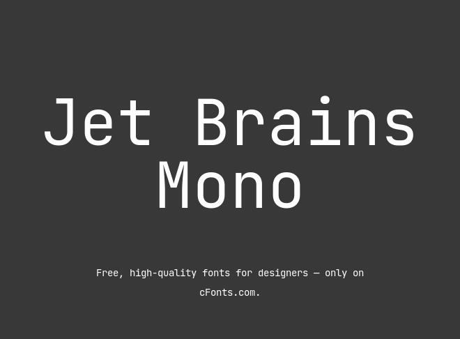 Jet Brains Mono Font