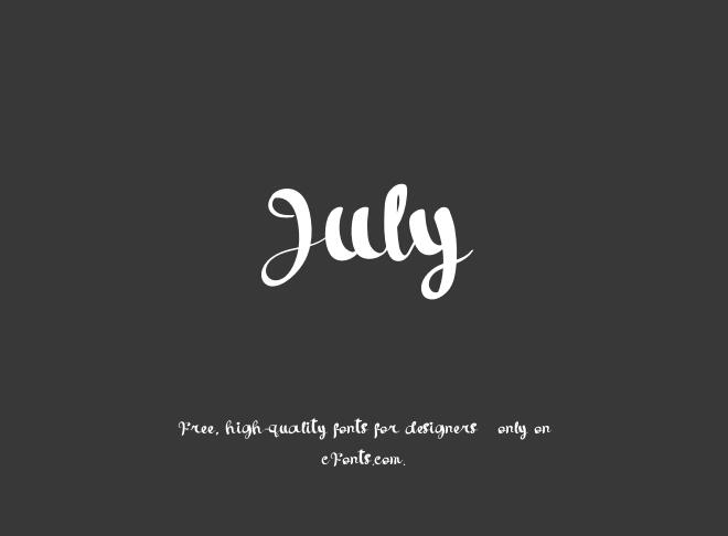 July Font