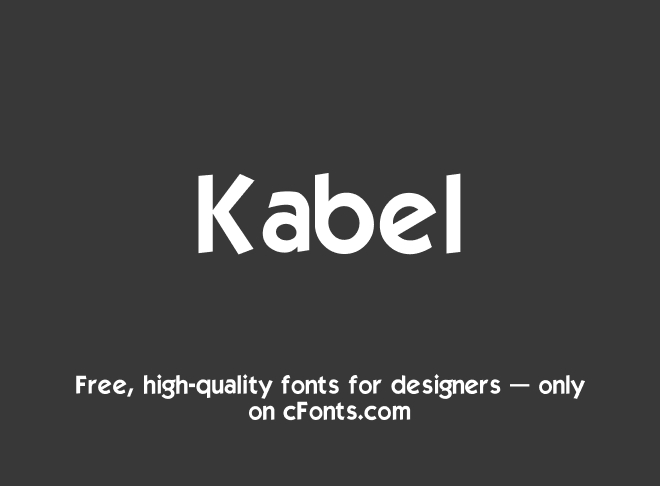Kabel Font
