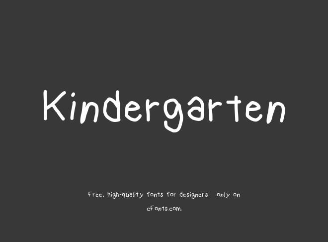 Kindergarten Font