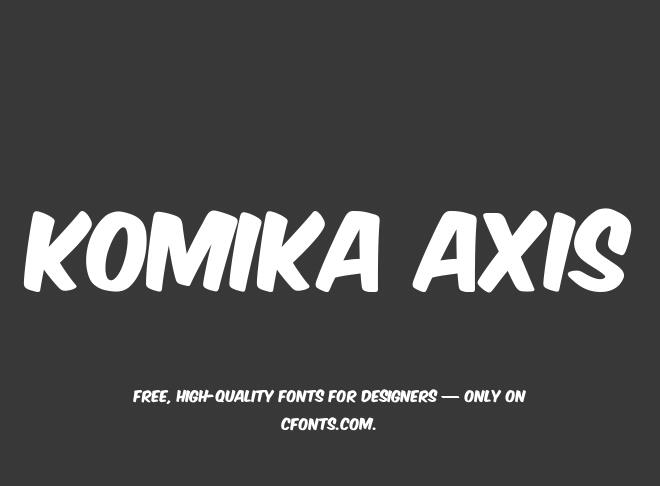 Komika Axis Font