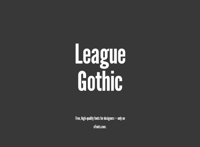 League Gothic Font
