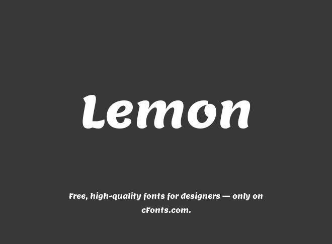 Lemon Font