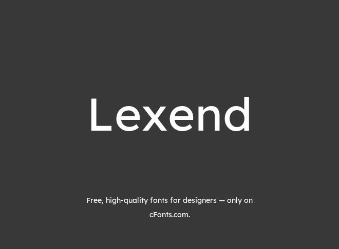 Lexend Font