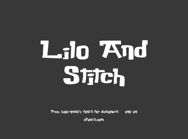 Lilo And Stitch Font