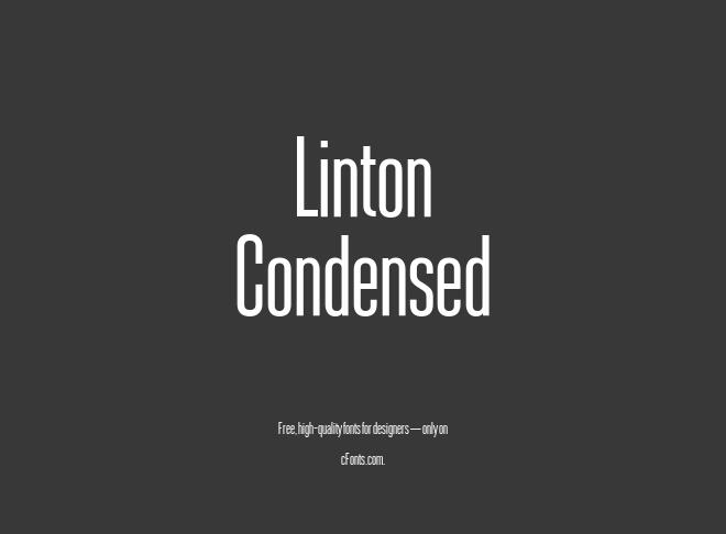 Linton Condensed Font
